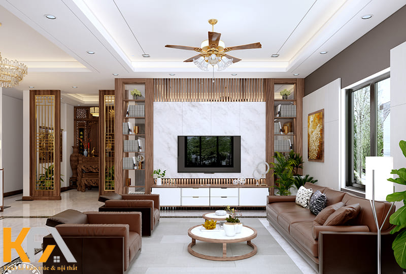 Khu vực thờ tự được tách riêng thành một phòng nhỏ kín đáo bên cạnh phòng khách