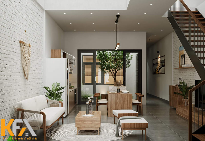 Trang trí thêm cho phòng khách bằng cây xanh tạo điểm nhấn