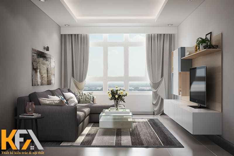 Phòng khách của chung cư vốn có nhiều hạn chế về mặt diện tích