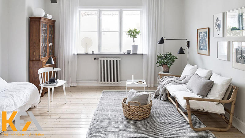 Những món đồ chất liệu thiên nhiên là điểm nhấn trên nền trắng