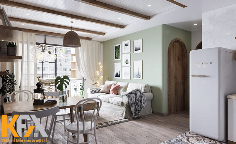Gam màu xanh pastel mang đến cảm giác thư thái và thoải mái cho người sử dụng