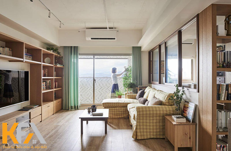 Họa tiết kẻ caro là một trong những đặc trưng của nội thất Vintage