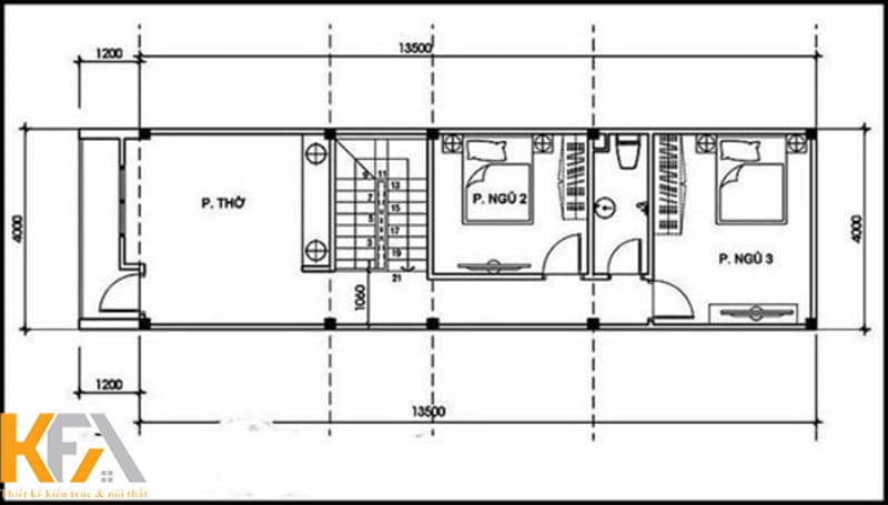Bản vẽ thiết kế tầng 2