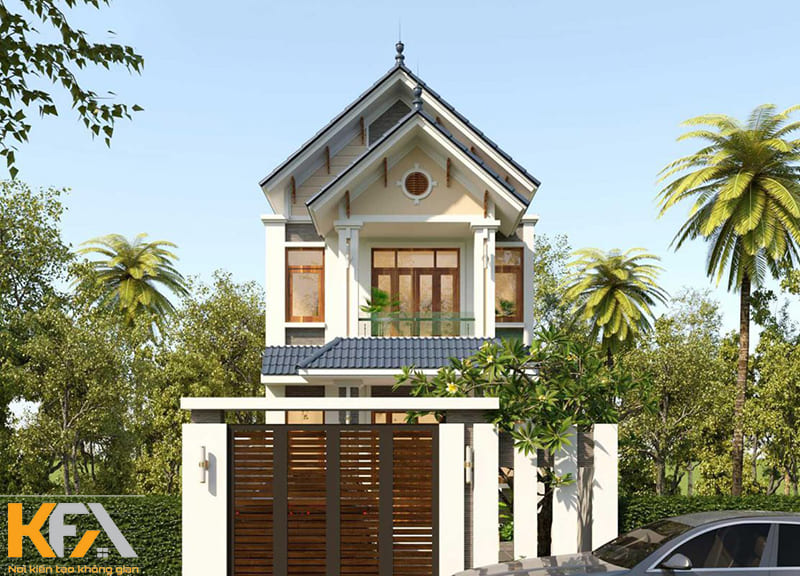 Mẫu nhà mái Thái 2 tầng đẹp giá 700 triệu