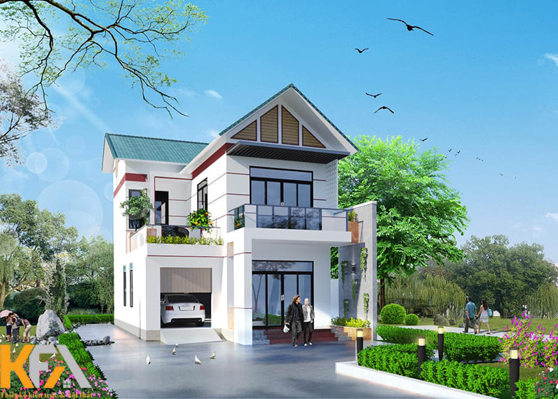 Mẫu nhà có vườn ở nông thôn thường khá phổ biến