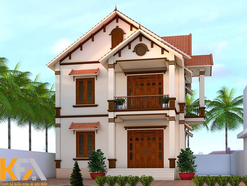 Nhà mái Thái 2 tầng giúp không gian thông thoáng, cao ráo hơn
