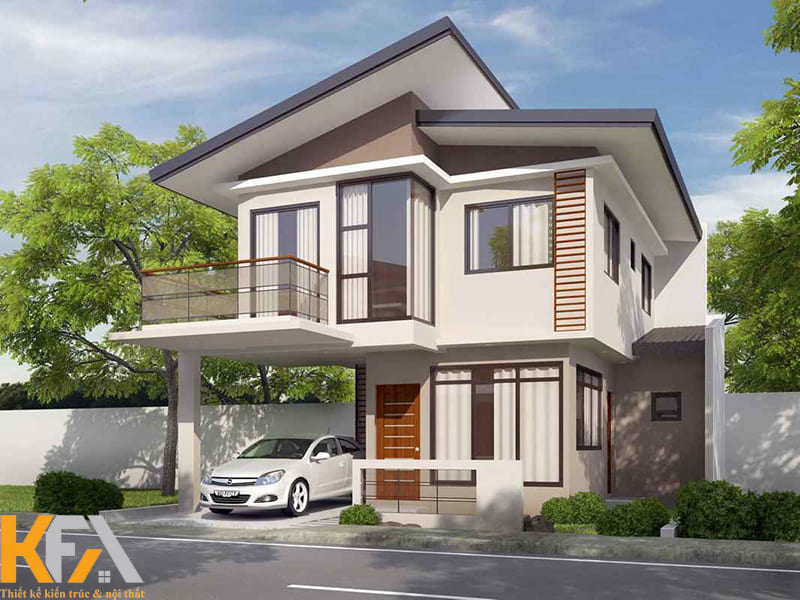 Kiểu mái lệch phá tan những quy tắc truyền thống về sự cân bằng