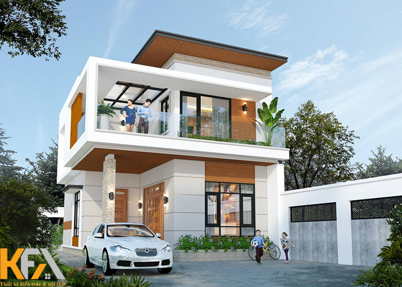 Mẫu nhà có vườn mang lại cảm giác thông thoáng và gần gũi với thiên nhiên hơn