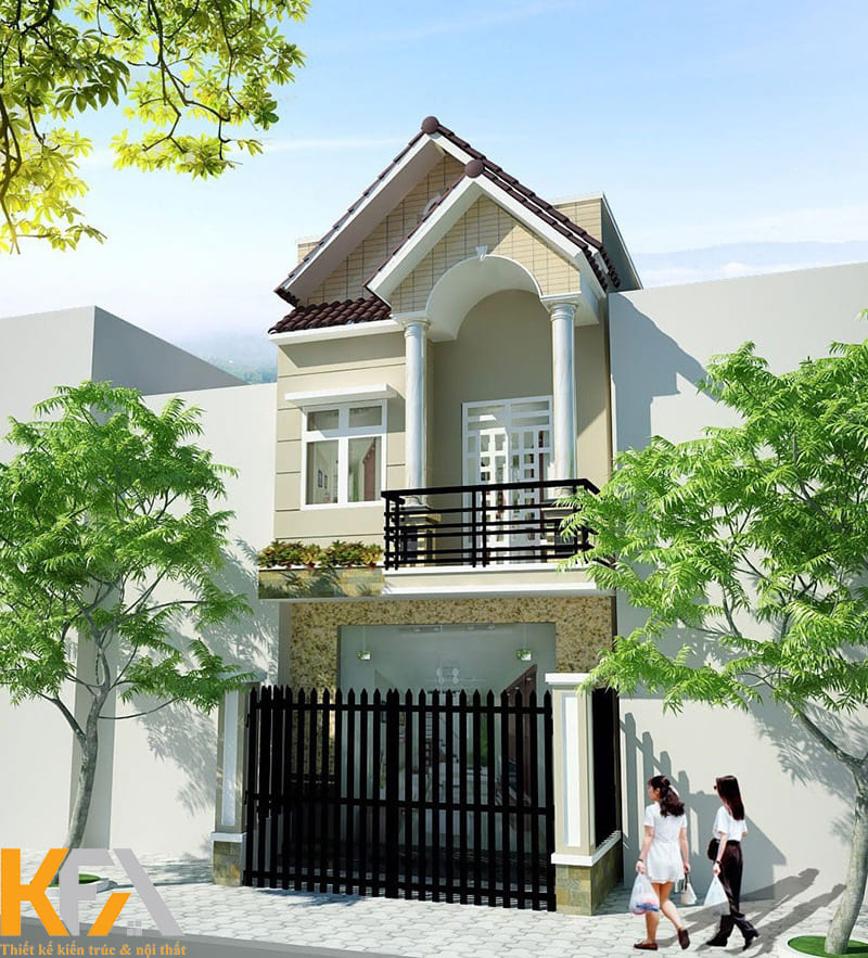 Kết hợp với mái thái sang chảnh là hệ trụ cột vững chãi, khỏe khoắn