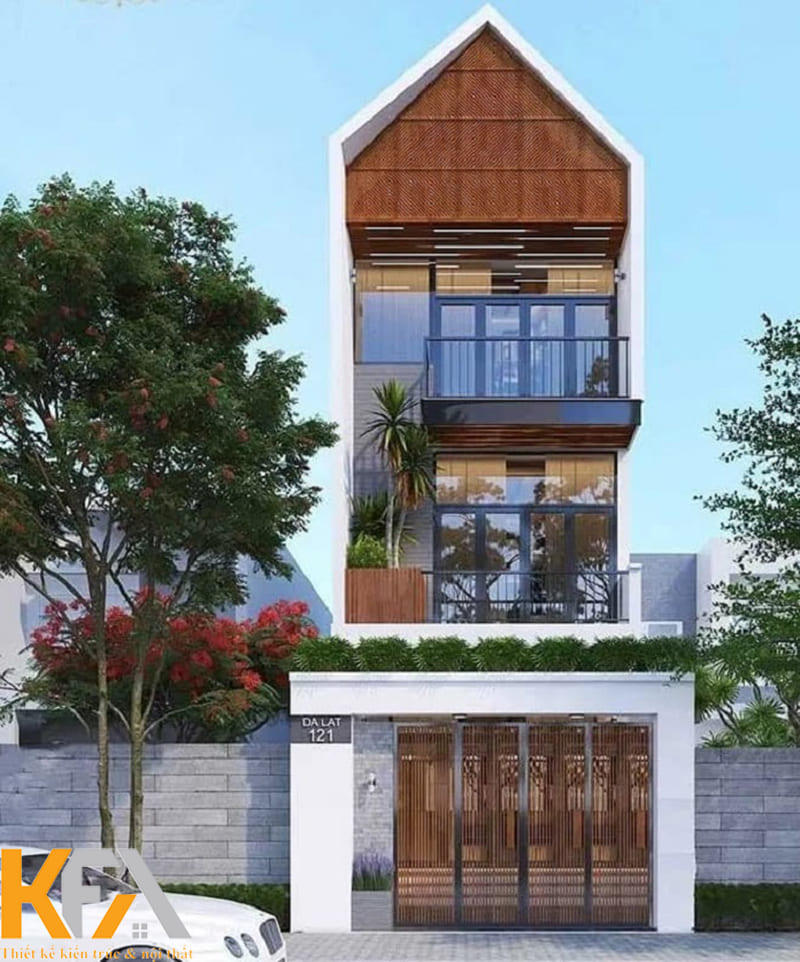 Đây là mẫu nhà có chiều sâu 10m và mặt tiền 5m lý tưởng