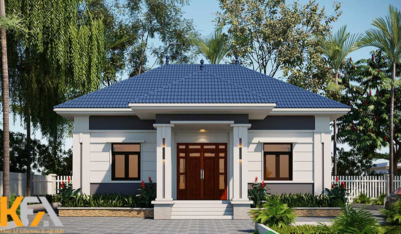 Đây là một trong những mẫu nhà 3 gian truyền thống đơn sơ, thanh lịch nhất