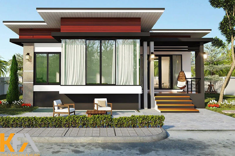 Nhà 3 gian hiện đại được thay đổi khá nhiều để phù hợp với khí hậu và cuộc sống hiện nay