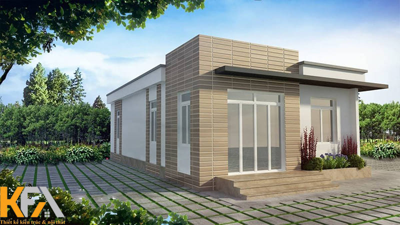 Căn nhà 40m2 ở vùng nông thôn có sân vườn rộng thoáng