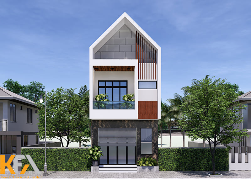 Thiết kế nhà 2 tầng 50m2 3 phòng ngủ