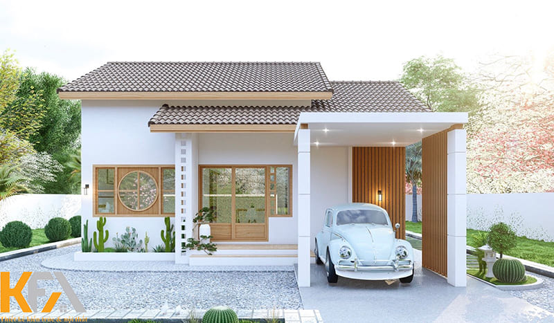 Mẫu nhà cấp 4 kiểu Nhật 50m2 nhẹ nhàng và đầy tinh tế