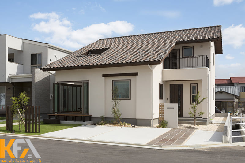 Mẫu nhà cấp 4 có gác lửng 4 phòng ngủ