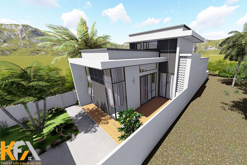 Xây nhà cấp 4 có gác lửng 5×20 mái bằng là xu hướng nhà phổ biến thời gian gần đây