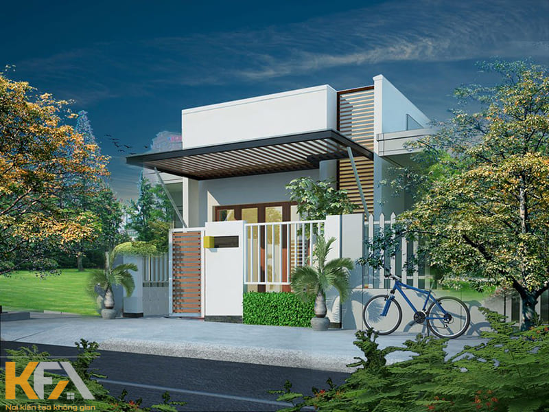Sơn nhà màu trắng là ý tưởng tối ưu khi thiết kế nhà cấp 4 đơn giản