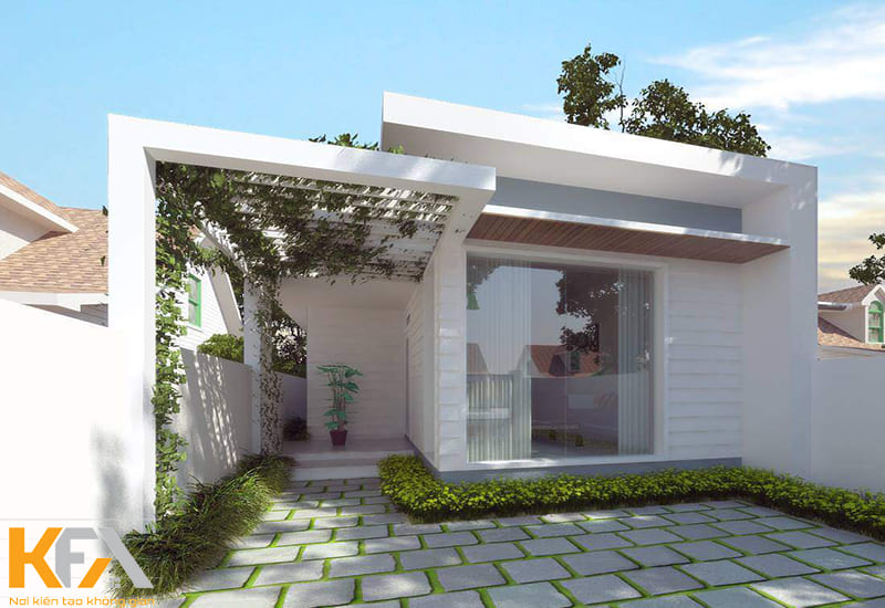 Với những gia chủ yêu thích sự đơn giản thì nên chọn mẫu thiết kế nhà cấp 4 mái bằng