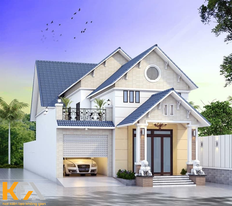 Thiết kế mái Thái xếp chồng tạo cảm giác cao hơn cho ngôi nhà cấp 4