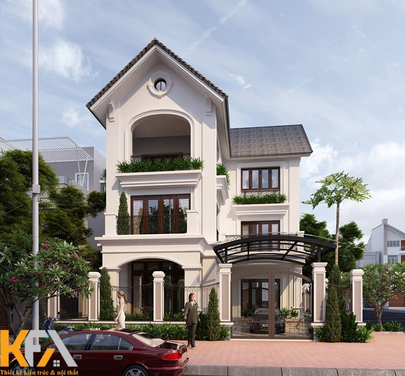 Các hệ trụ cột vững chãi càng tăng thêm sự cuốn hút và bề thế cho ngôi nhà