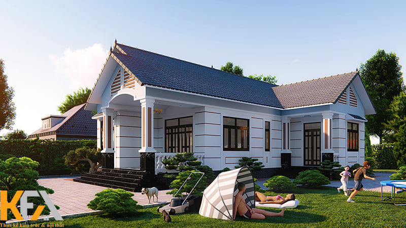 Ngoài 2 phòng ngủ, căn nhà vẫn được bố trí đầy đủ các khu vực chức năng cơ bản như phòng khách, phòng bếp và khu thờ ông bà tổ tiên
