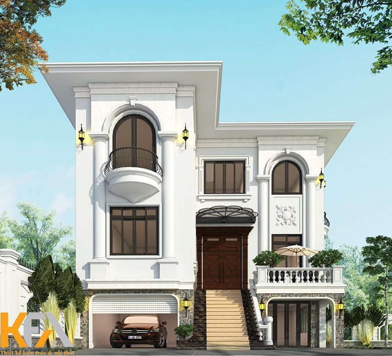 Thiết kế sáng tạo, độc đáo với tầng 1 được sử dụng thành hầm để xe