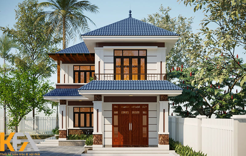 Với chiều cao 2 tầng tương đối sẽ không sợ ngôi nhà bị tù hay bí bách, ngột ngạt nữa