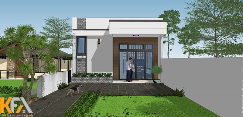 Căn nhà nhỏ vuông vắn ở vùng nông thôn bình yên