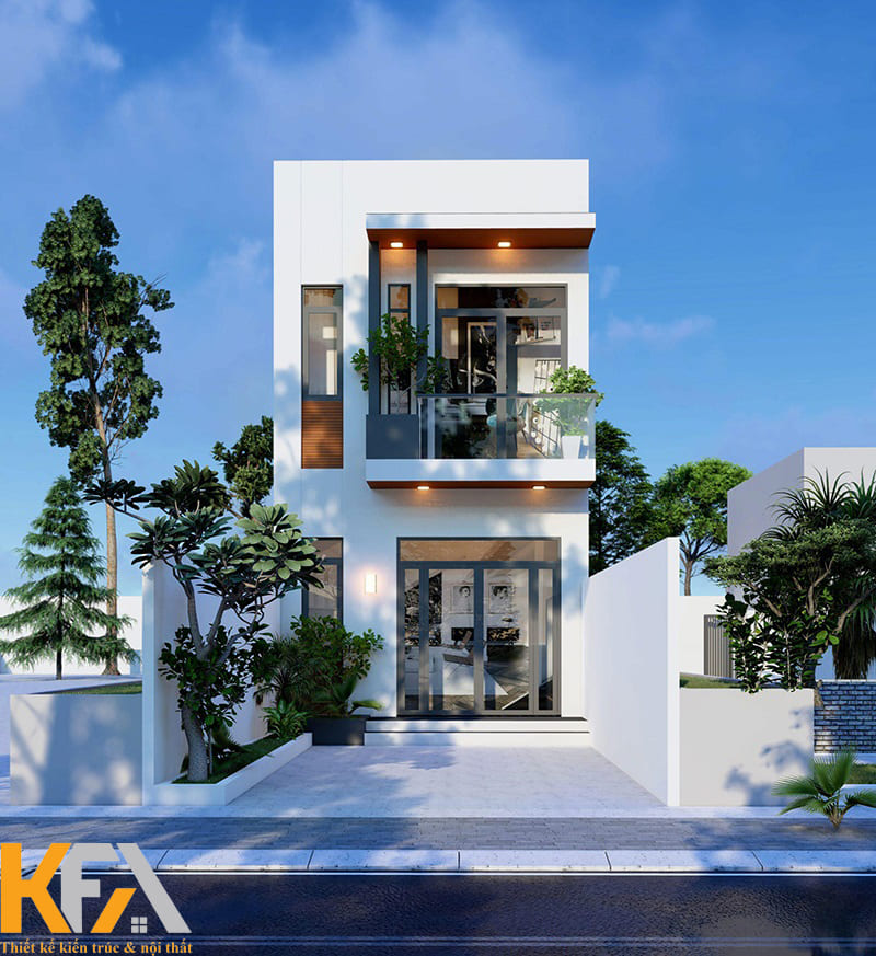 Mẫu nhà 5x10m 2 tầng mái bằng hiện đại