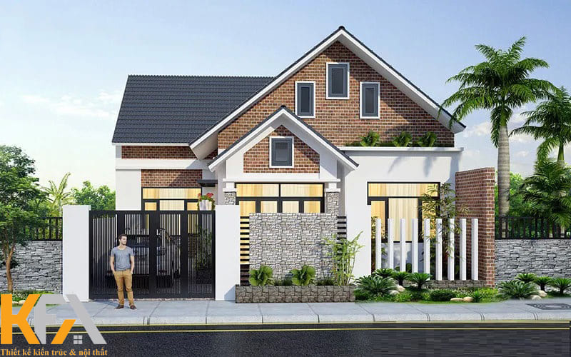 Ngôi nhà luôn có khoảng sân rộng cho trẻ nhỏ vui chơi