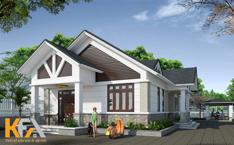 Từ sảnh chính sẽ đi thẳng vào không gian phòng khách rộng rãi