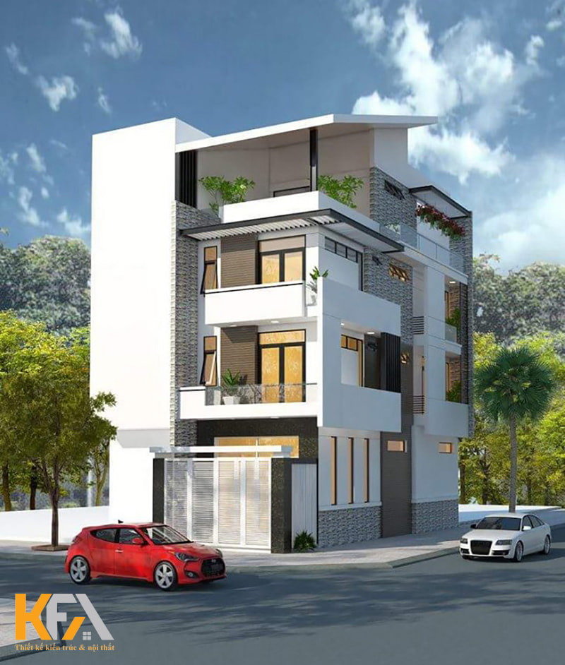 2 mặt của ngôi nhà hướng ra đường lớn vô cùng thông thoáng