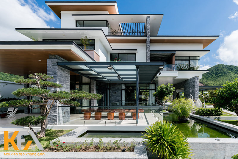 Mẫu thiết kế căn biệt thự hiện đại trên mảnh đất 1000m2 với kiến trúc xếp tầng độc đáo