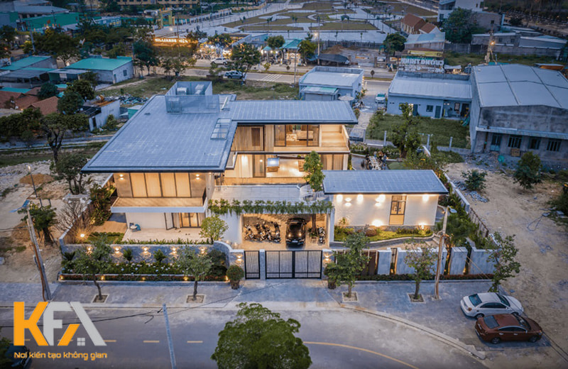 Đừng quên trang bị hệ thống ánh sáng hiện đại để ngôi nhà của bạn nổi bật hơn vào buổi tối
