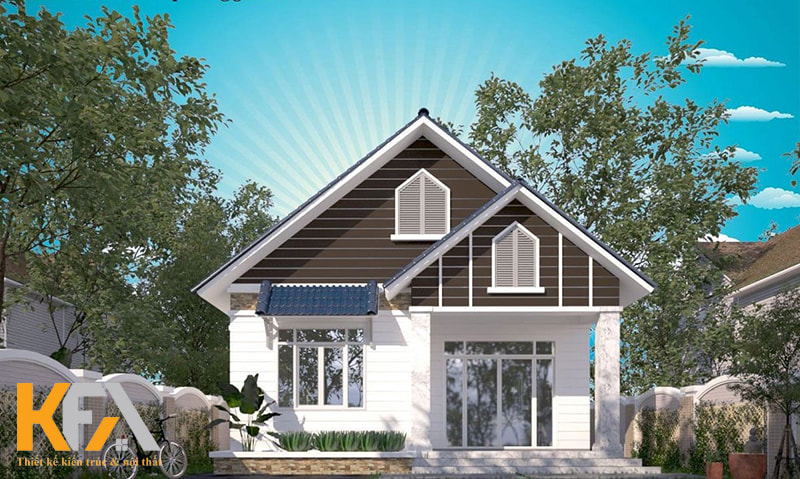 Mẫu thiết kế nhà cấp 4 diện tích 8x15m bao gồm không gian sinh hoạt chung và 3 phòng ngủ