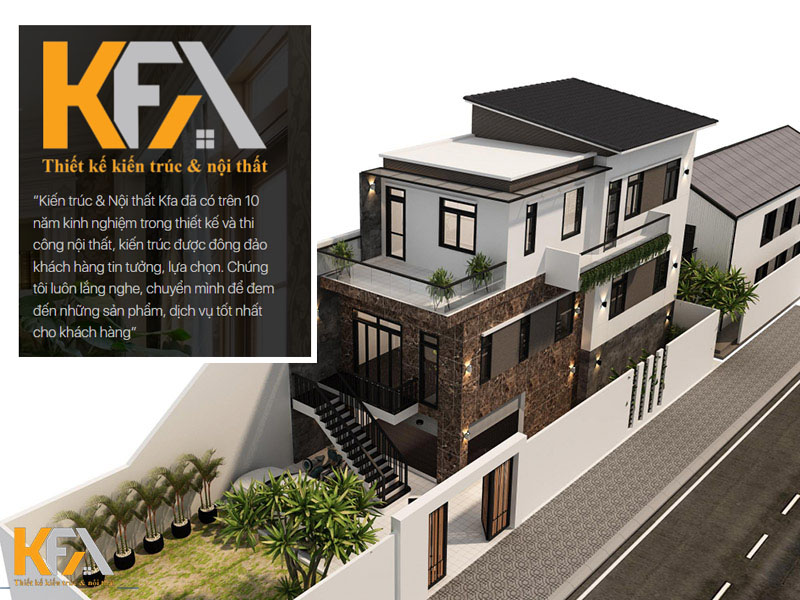 KFA - Đơn vị chuyên thiết kế thi công nhà góc 2 mặt tiền uy tín, giá tốt