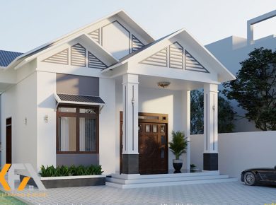 Mẫu nhà 1 tầng gác lửng cung cấp nhiều không gian sinh hoạt hơn cho các gia đình đông thành viên