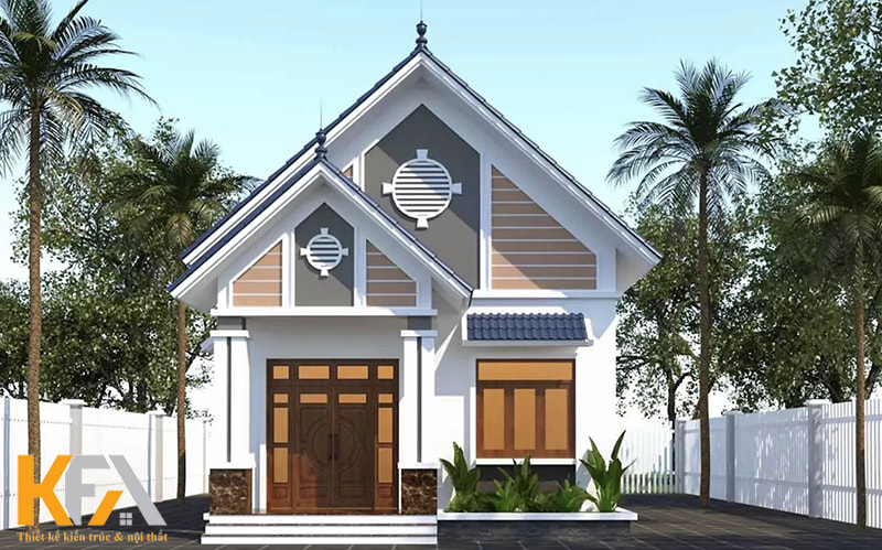 Mẫu nhà mái Thái 1 tầng 3 phòng ngủ 80m2 đẹp