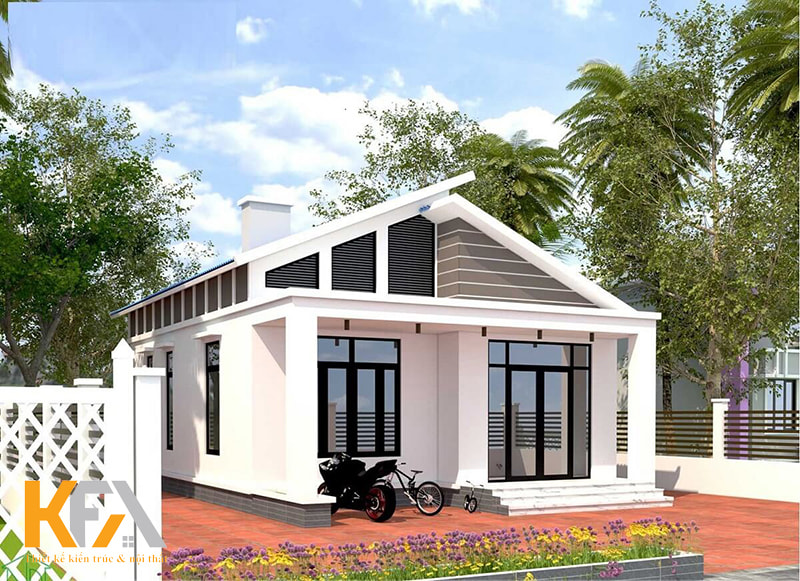 Phần gác lửng có thể thiết kế thành phòng thờ hoặc phòng ngủ