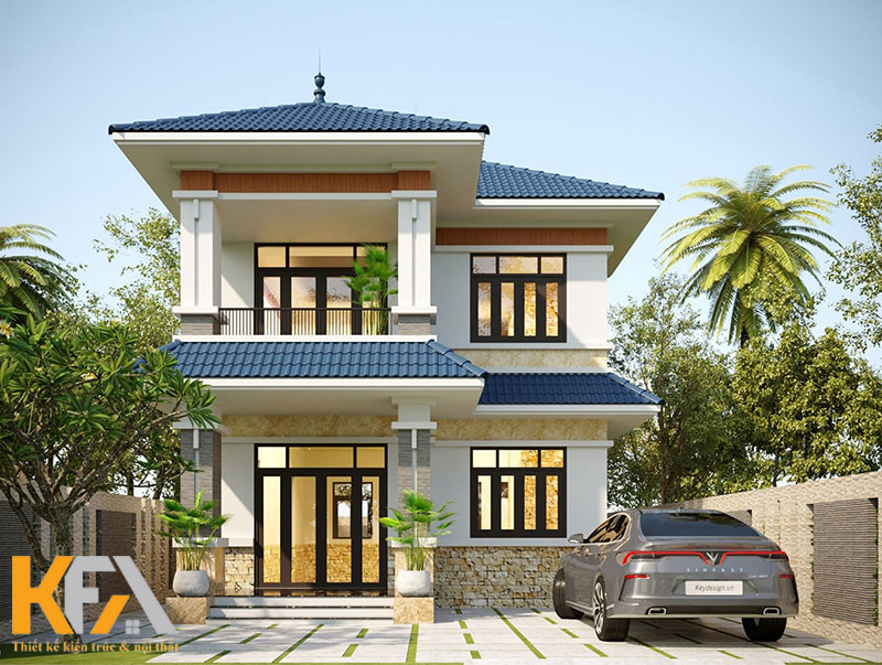 Mẫu thiết kế nhà vuông 8x9m 2 tầng mái Nhật đẹp năm 2023