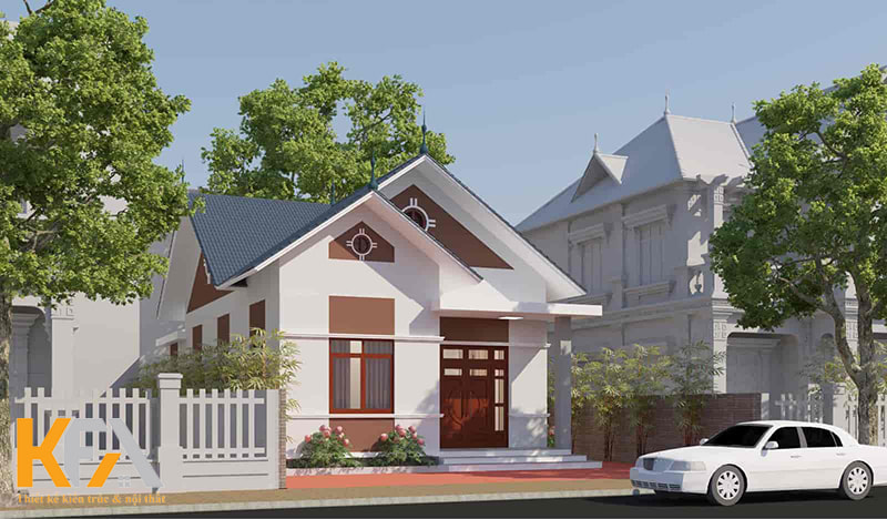 Nhà cấp 4 chiều rộng 7m, chiều dài 11m là lựa chọn phổ biến tại nông thôn