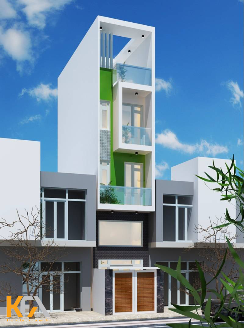 Căn nhà "siêu mỏng" 4 tầng + 1 đáp ứng không gian sống cho gia đình 5 thành viên